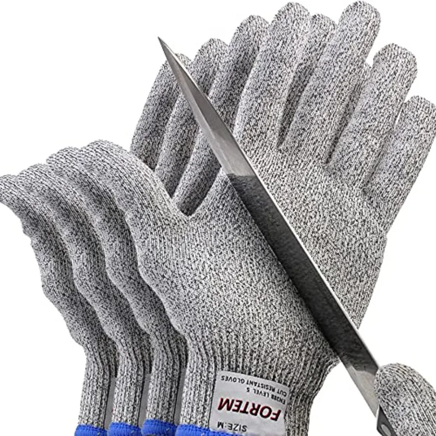 FORTEM Cut Resistant Gloves, 4x, Level 5 Protection Cutting Gloves For Oyster Shucking, Kitchen Work, Food Grade
FORTEM Cut Resistant Gloves, 4x, Level 5 Protection Cutting Gloves For Oyster Shucking, Kitchen Work, Food Grade