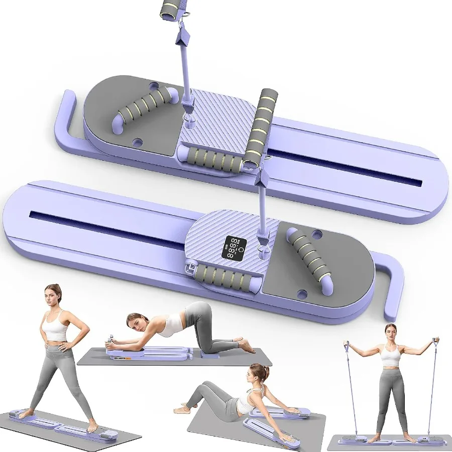 Pilates Board 7-in-1 Portable Multi-Functional Reformer for Home Workout Lightweight Foam with Timer/Counter/Calorie Counter Id
Pilates Board 7-in-1 Portable Multi-Functional Reformer for Home Workout Lightweight Foam with Timer/Counter/Calorie Counter Id