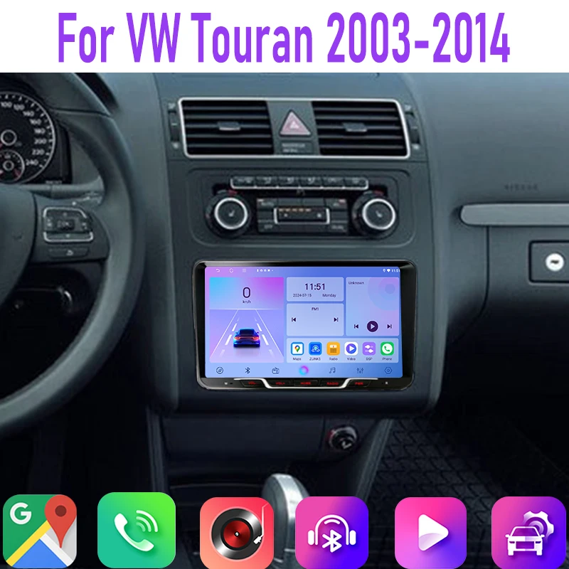 9" 4GB+64GB For VW Touran 2003-2014 Car Radio CarPlay Google Map FM GPS Android 15 Auto Stereo Rear Camera Bluetooth
9" 4GB+64GB For VW Touran 2003-2014 Car Radio CarPlay Google Map FM GPS Android 15 Auto Stereo Rear Camera Bluetooth