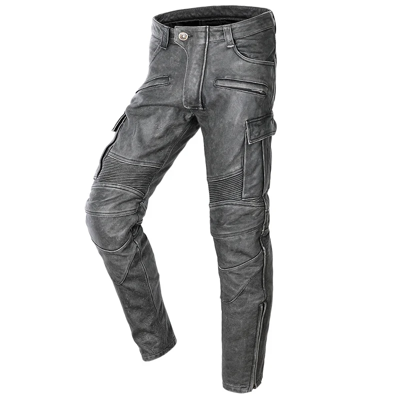 Motorcycle Leather Trousers Men Leather Pant Thick 100% Cowhide Vintage Grey Black Men's Moto Biker Pants Winter 5XL
Motorcycle Leather Trousers Men Leather Pant Thick 100% Cowhide Vintage Grey Black Men's Moto Biker Pants Winter 5XL