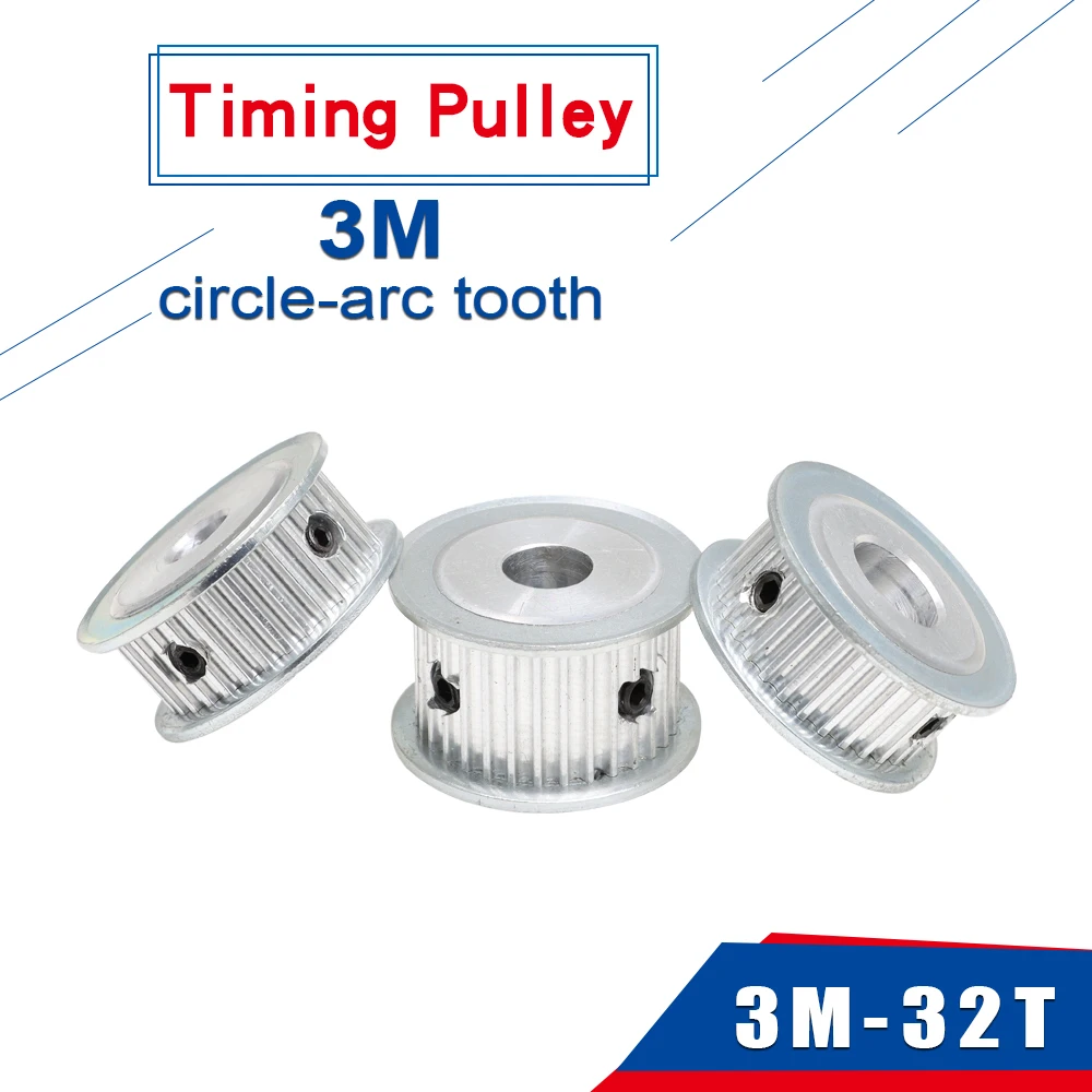 3M-32T Belt Pulley AF Shape Inner Bore 6/8/10/12/14/15mm Alloy pulley wheel Circle-arc Tooth For 3M Rubber Belt Width 10/15mm
3M-32T Belt Pulley AF Shape Inner Bore 6/8/10/12/14/15mm Alloy pulley wheel Circle-arc Tooth For 3M Rubber Belt Width 10/15mm