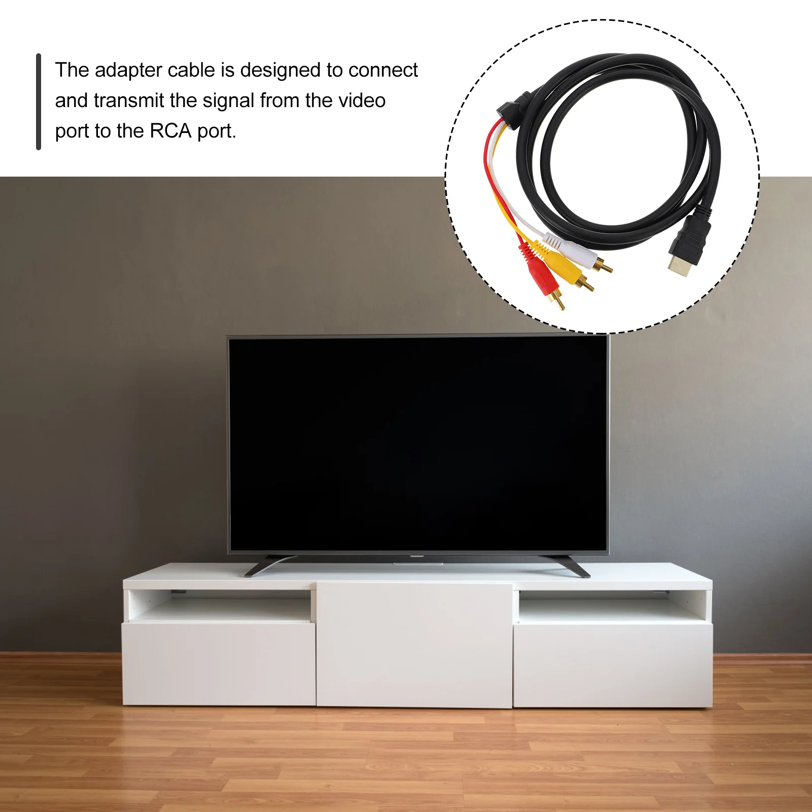 To Cable High Definition Video Audio Transmission Adapter Composite Connector Cord For Electronic Accessory
To Cable High Definition Video Audio Transmission Adapter Composite Connector Cord For Electronic Accessory