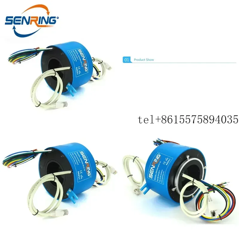 hot 1 channel CAT5 ethernet slip ringwith RJ45 through hole slip ring 6 wires each 10A with bore size 50mm
hot 1 channel CAT5 ethernet slip ringwith RJ45 through hole slip ring 6 wires each 10A with bore size 50mm