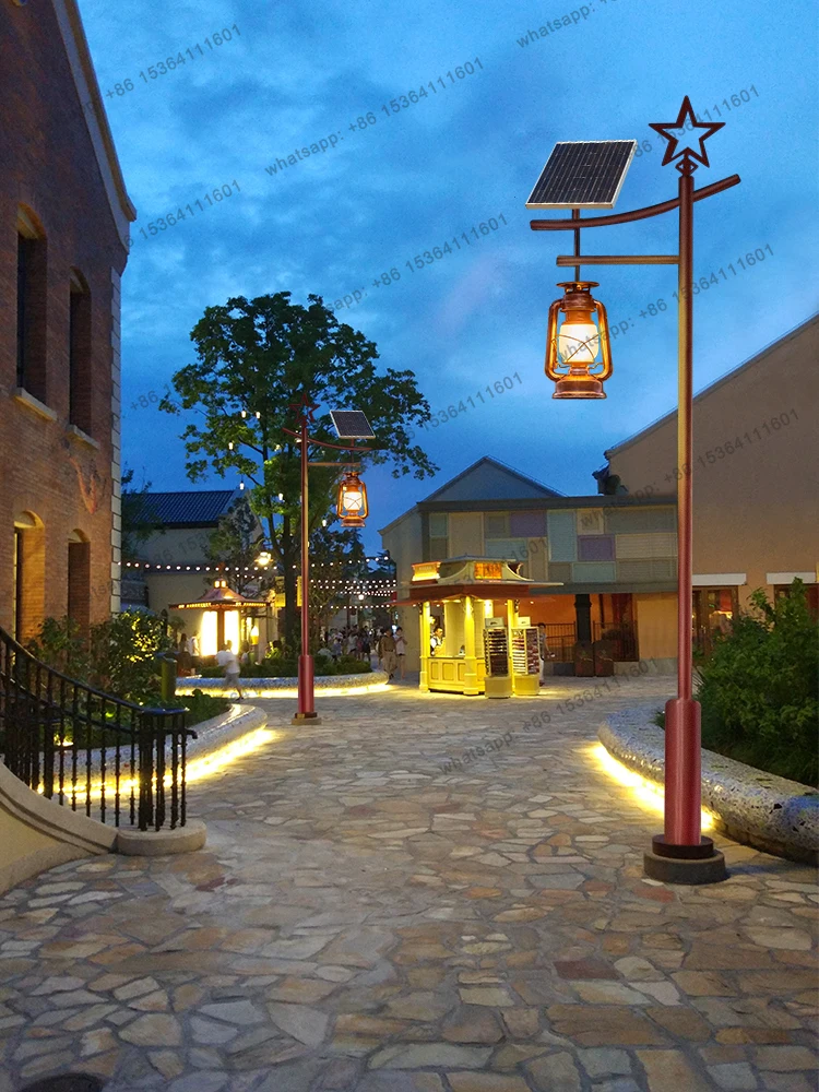 Outdoor solar powered lamp post, ancient Chinese style homestay courtyard lamp, 3-meter horse view lamp
Outdoor solar powered lamp post, ancient Chinese style homestay courtyard lamp, 3-meter horse view lamp
