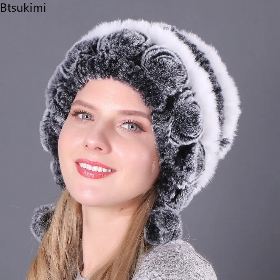 Winter Outdoor Women's Real Rex Rabbit Fur Hat Natural Knitted Fur Headgear Cap Russian Lady Warm Genuine Rex Rabbit Fur Hats
Winter Outdoor Women's Real Rex Rabbit Fur Hat Natural Knitted Fur Headgear Cap Russian Lady Warm Genuine Rex Rabbit Fur Hats