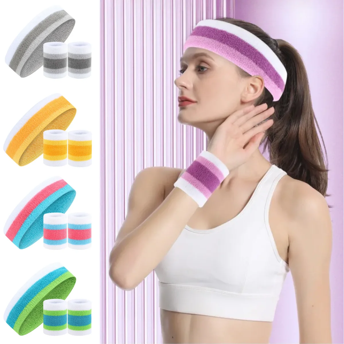 3 шт./компл., спортивная повязка на голову, красочная повязка на голову для мужчин и женщин, спортивные повязки на голову на открытом воздухе, браслет, тренажерный зал, бег, теннис, повязка на голову, головные уборы
3 шт./компл., спортивная повязка на голову, красочная повязка на голову для мужчин и женщин, спортивные повязки на голову на открытом воздухе, браслет, тренажерный зал, бег, теннис, повязка на голову, головные уборы