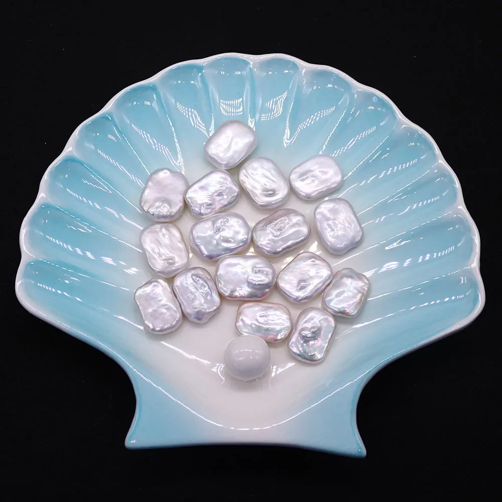 White Rectangular Irregular Non-hole Loose Baroque Freshwater Pearl Beads 13-20mm DIY Necklace and Earring Jewelry Accessories
White Rectangular Irregular Non-hole Loose Baroque Freshwater Pearl Beads 13-20mm DIY Necklace and Earring Jewelry Accessories