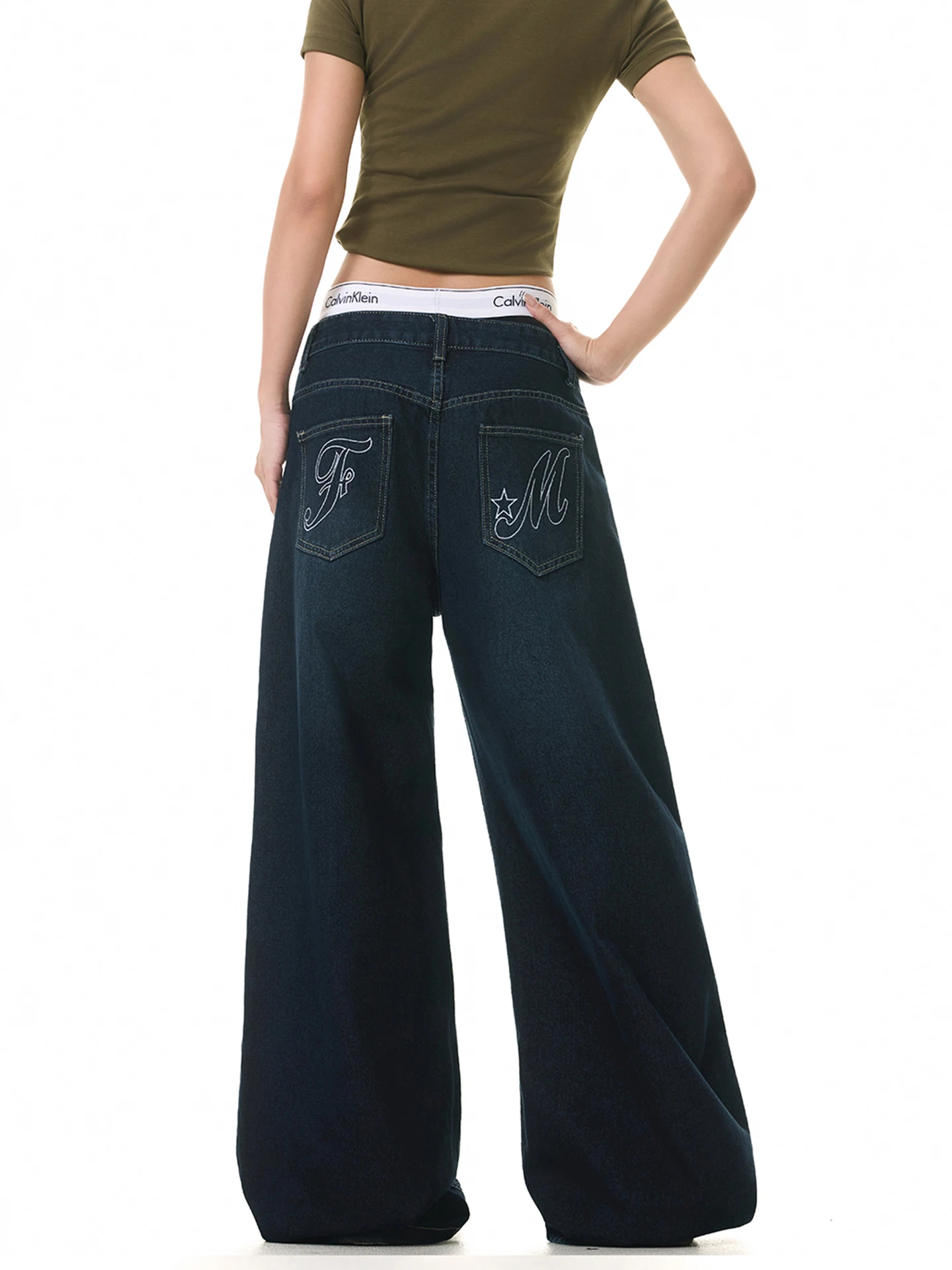 Original FreeMary Embroidered Denim Pants Straight Leg Slimming Loose Fit Blue Grey mid Low Waist Long Women's Jeans
Original FreeMary Embroidered Denim Pants Straight Leg Slimming Loose Fit Blue Grey mid Low Waist Long Women's Jeans