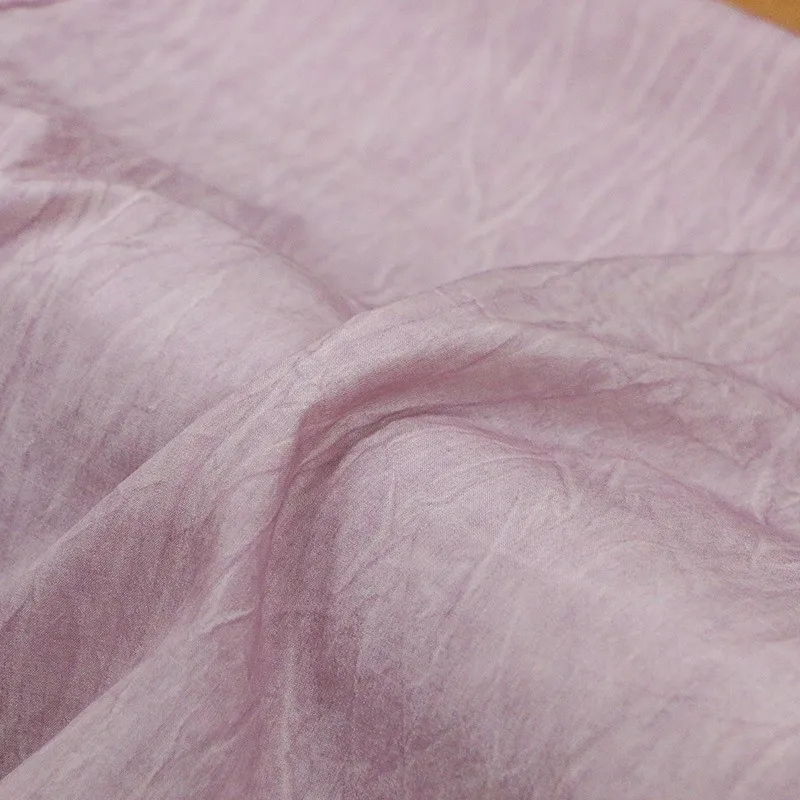 12MM tussah silk cotton dirty dyed cold stir-fried crepe fabric spring shirt dress
12MM tussah silk cotton dirty dyed cold stir-fried crepe fabric spring shirt dress