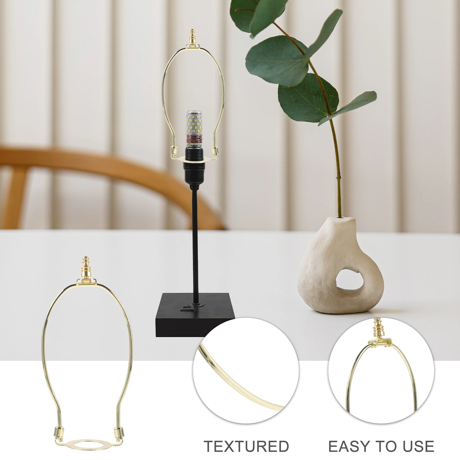 8 Inch E26 Gold Lamp Harp Shade Holder Stand Desk Floor Lamp Repair Parts Accessories Lighting Decor Bracket Socket Cover DIY
8 Inch E26 Gold Lamp Harp Shade Holder Stand Desk Floor Lamp Repair Parts Accessories Lighting Decor Bracket Socket Cover DIY