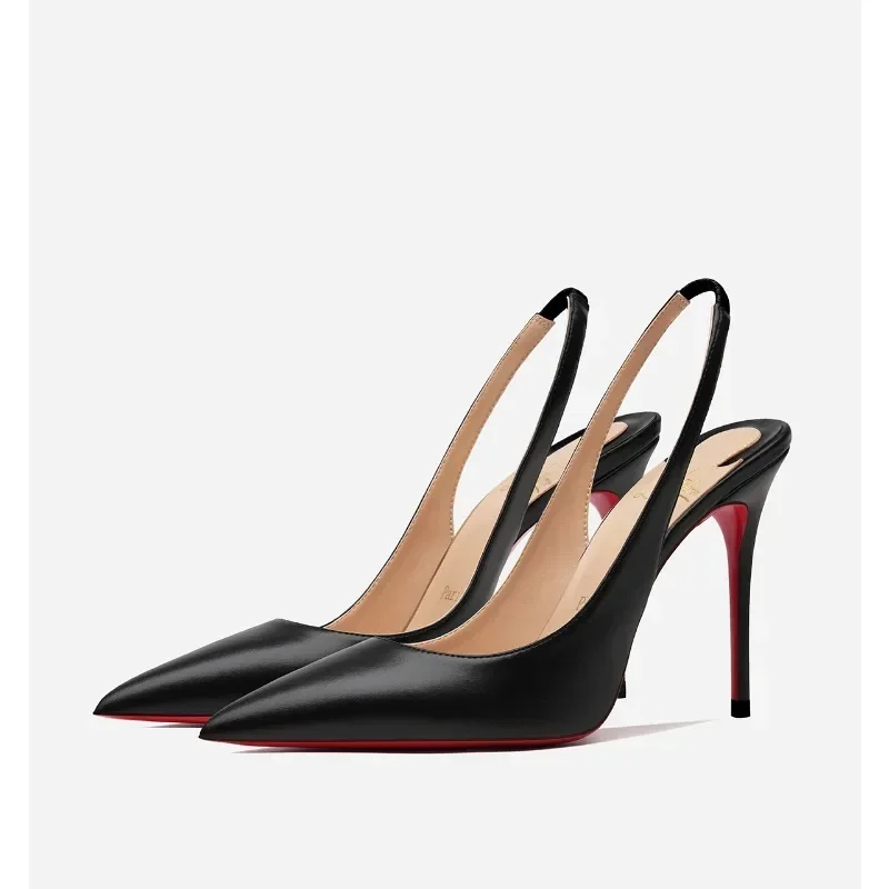 New pointed black single shoe versatile high-heeled sandals for socialites with slim heels and empty toe caps 33-46
New pointed black single shoe versatile high-heeled sandals for socialites with slim heels and empty toe caps 33-46