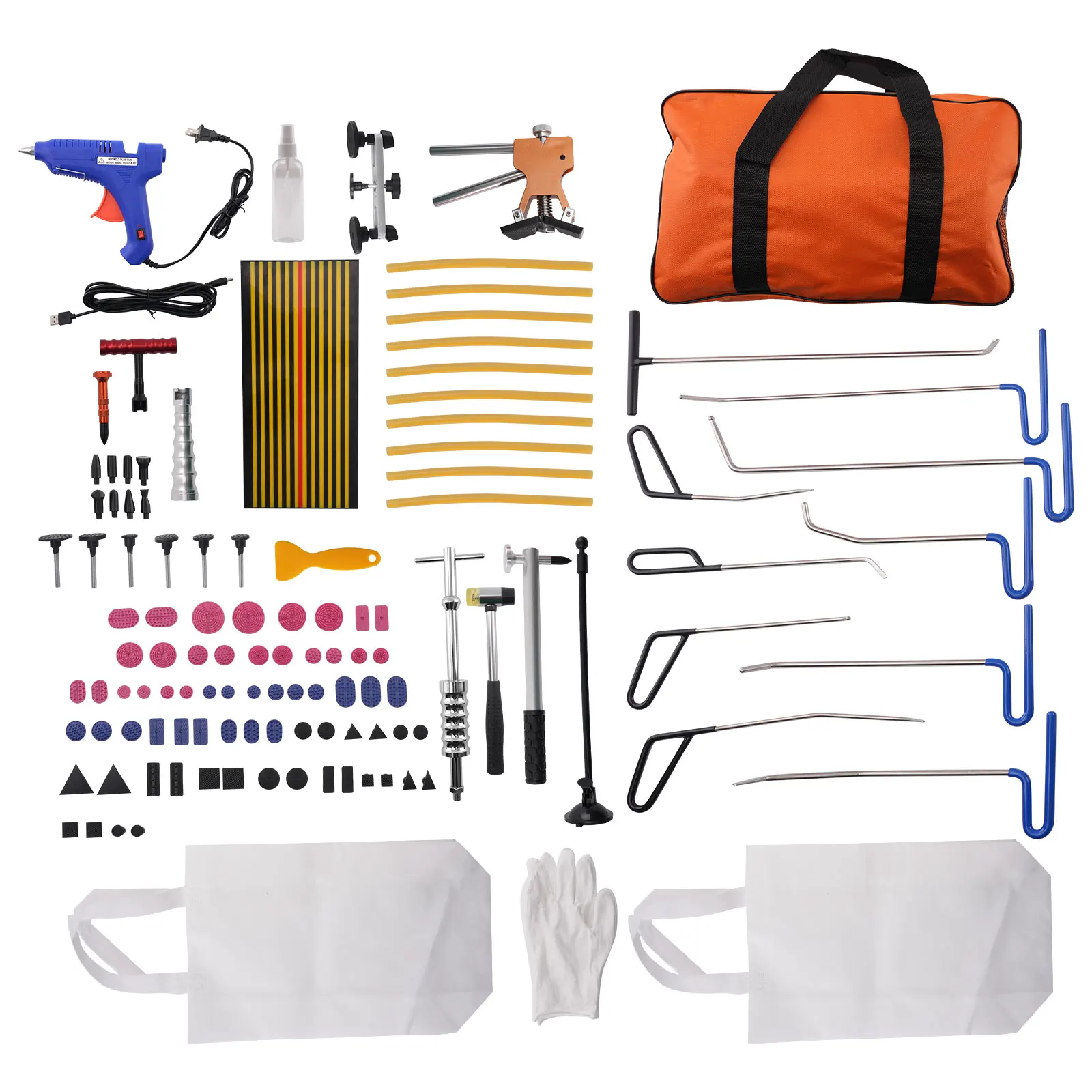 89pcs Paintless Dent Removal Rods Stainless Steel Rod Tool Dent Repair Kit
89pcs Paintless Dent Removal Rods Stainless Steel Rod Tool Dent Repair Kit