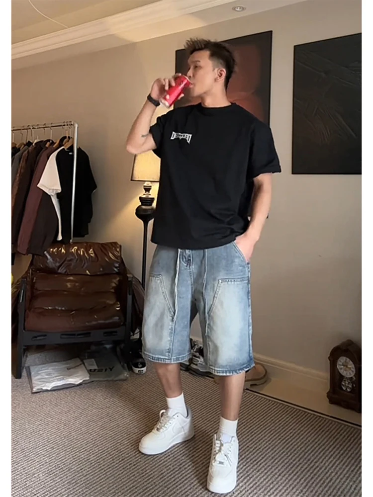 Light Blue Vintage Men's Denim orts Summer American Retro Five-Sixths Pants Cleanfit High-End Feelings Mid-Pants
Light Blue Vintage Men's Denim orts Summer American Retro Five-Sixths Pants Cleanfit High-End Feelings Mid-Pants