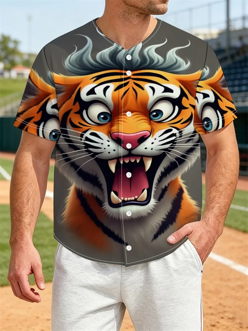 Pattern Color Animel Baseball Jersey Shirts 3D Printed Men's Shirt Hip Hop Tops Wildlife Themed Baseball Jersey
Pattern Color Animel Baseball Jersey Shirts 3D Printed Men's Shirt Hip Hop Tops Wildlife Themed Baseball Jersey