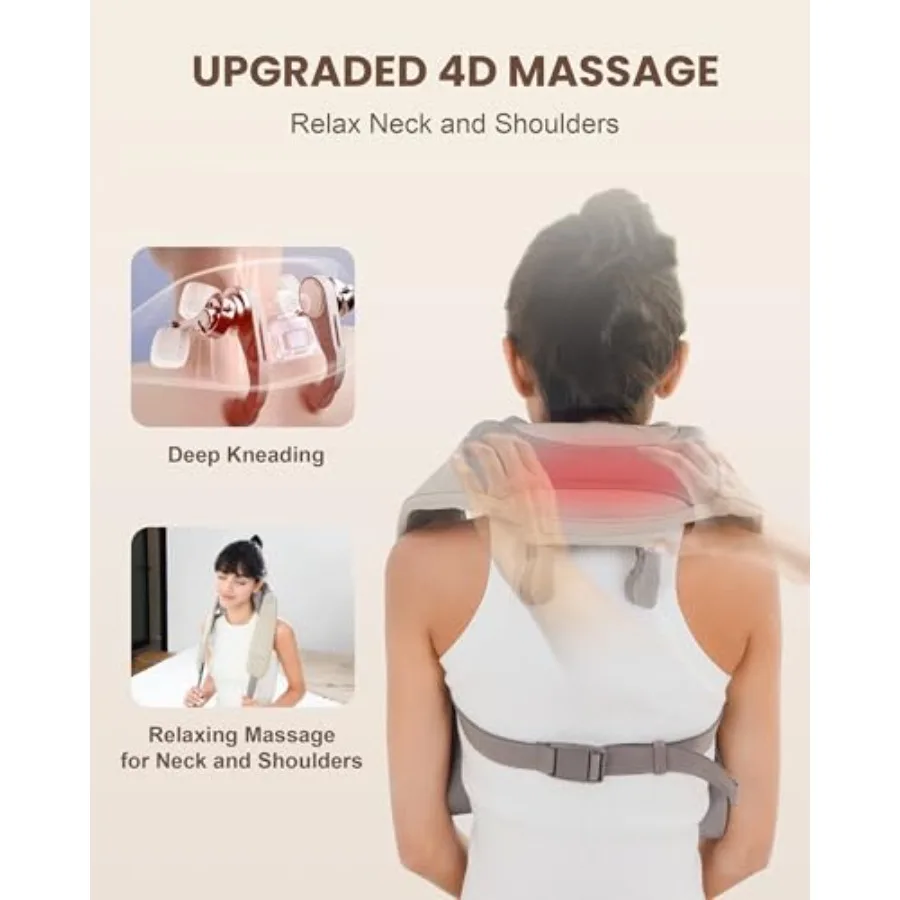 Cordless Neck Massager with Heat 4D Deep Kneading for Pain Relief Shiatsu Shoulder Back Massager in Black FSA Eligible HSA Gift
Cordless Neck Massager with Heat 4D Deep Kneading for Pain Relief Shiatsu Shoulder Back Massager in Black FSA Eligible HSA Gift