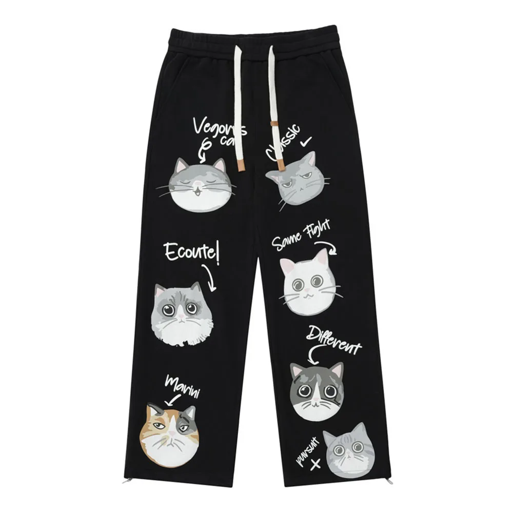 Black White Cartoon Print Hip Hop Pants Men Women Elastic Waist Draw String Casual Pants Trousers Black White
Black White Cartoon Print Hip Hop Pants Men Women Elastic Waist Draw String Casual Pants Trousers Black White