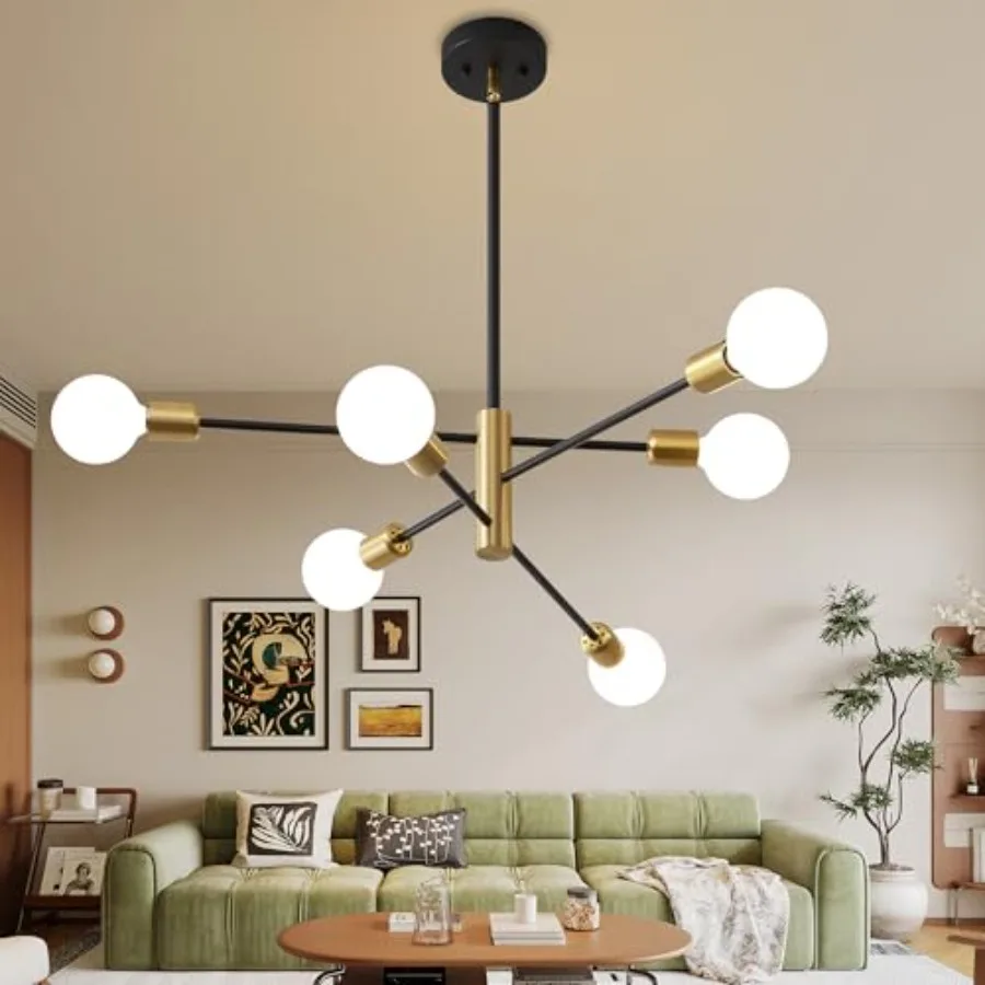 Sputnik Chandelier Mid Century Modern Industrial E26 Pendant Lighting Chandeliers Ceiling Light Fixture and Light for Living Ro
Sputnik Chandelier Mid Century Modern Industrial E26 Pendant Lighting Chandeliers Ceiling Light Fixture and Light for Living Ro