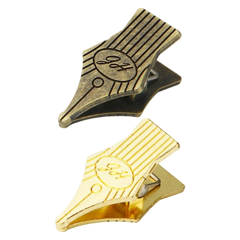 CORA 2Pcs Retro Note Paper Clip Metal Bookmarks Page Clip Clamp Journaling Clip
CORA 2Pcs Retro Note Paper Clip Metal Bookmarks Page Clip Clamp Journaling Clip