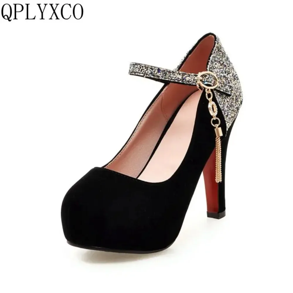 QPLYXCO New Big Size 32-43 Women High Heels11cm Shoes Ladies Fashion Pumps Round Toe Party Dance Wedding Platform Shoes A07
QPLYXCO New Big Size 32-43 Women High Heels11cm Shoes Ladies Fashion Pumps Round Toe Party Dance Wedding Platform Shoes A07