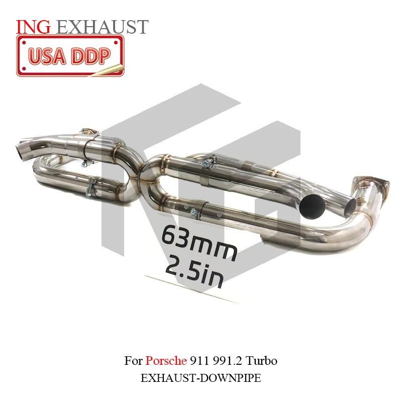ING Performance Stainless steel Catback Valvless for Porsche 911 991.2 Turbo Auto without Muffler and valve Exhaust Syste
ING Performance Stainless steel Catback Valvless for Porsche 911 991.2 Turbo Auto without Muffler and valve Exhaust Syste