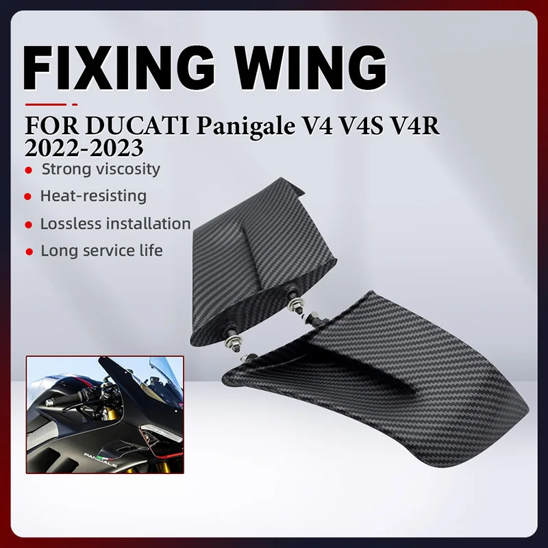 Motorcycle Fixed Wing Spoiler Fairing For DUCATI Panigale V4 V4S V4R 2022 2023 ABS Plastic Front Aerodynamic Side Winglet
Motorcycle Fixed Wing Spoiler Fairing For DUCATI Panigale V4 V4S V4R 2022 2023 ABS Plastic Front Aerodynamic Side Winglet