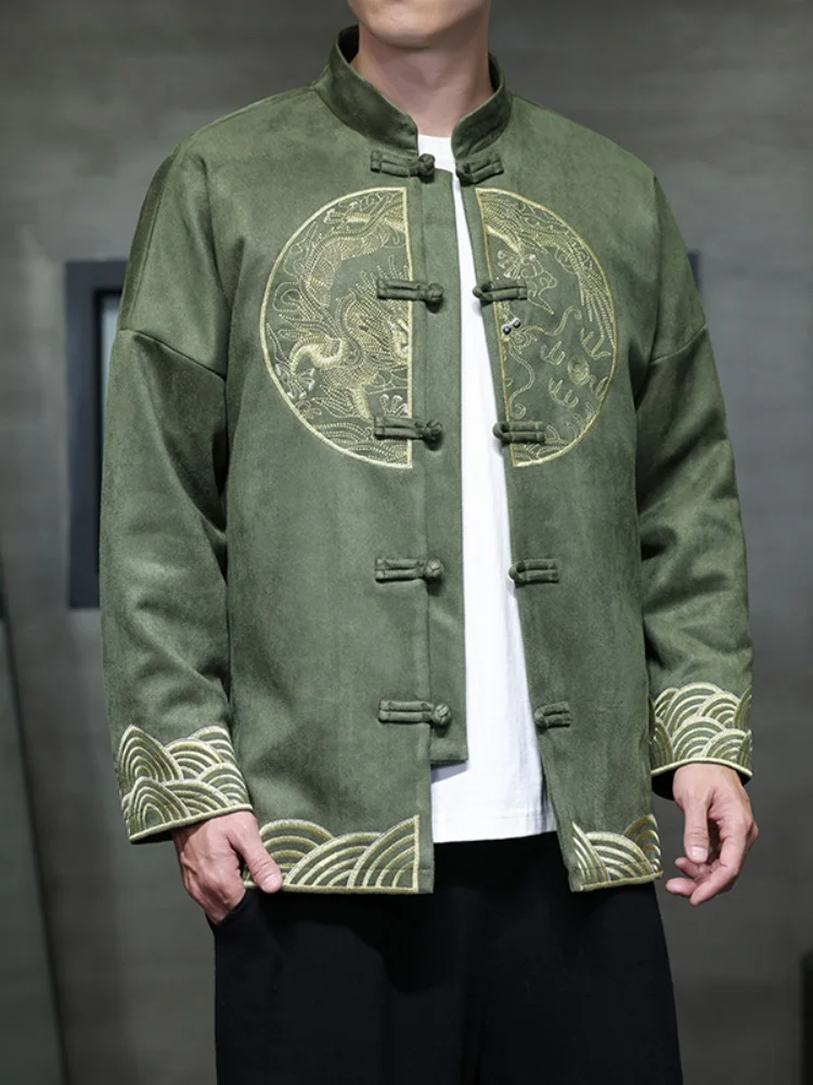 Suede Jaet Men's Embroidered Buttoned Tang Suit New Chinese Sle Reformed Hanfu Spring Middle-Aged And ly Dad Clothes
Suede Jaet Men's Embroidered Buttoned Tang Suit New Chinese Sle Reformed Hanfu Spring Middle-Aged And ly Dad Clothes