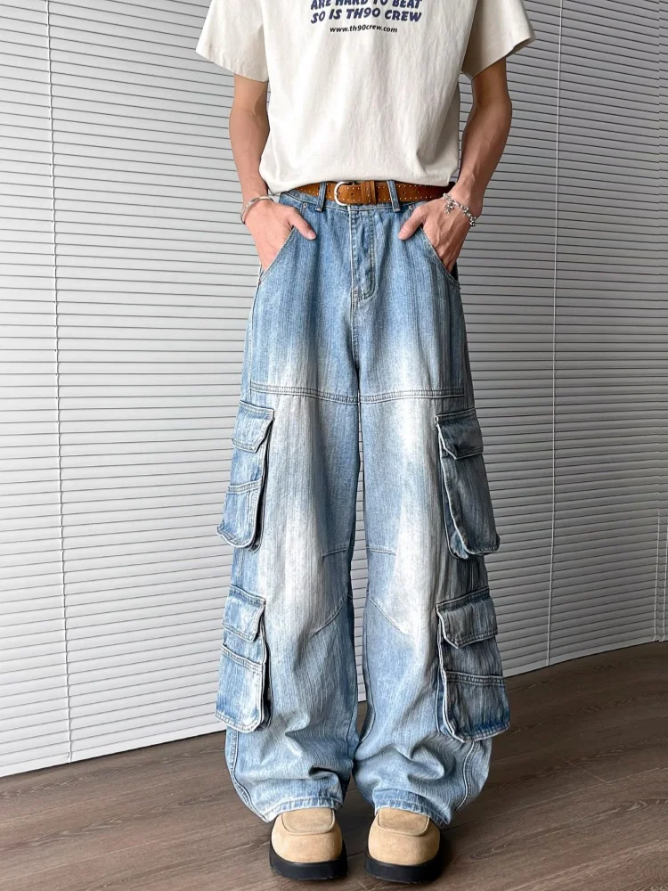 2025 Trashy Y2K 2000S Washed Blue Baggy Cargo Jeans Pants For Men 90S Vintage Clothes Multi Pockets Denim Trousers Ropa Hombre
2025 Trashy Y2K 2000S Washed Blue Baggy Cargo Jeans Pants For Men 90S Vintage Clothes Multi Pockets Denim Trousers Ropa Hombre