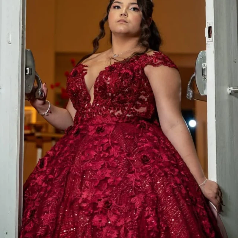 Customized Shiny Red Quinceanera Dresses Off the Shoulder 3D flower applique Long tail Vestido 15 Quinceanera
Customized Shiny Red Quinceanera Dresses Off the Shoulder 3D flower applique Long tail Vestido 15 Quinceanera