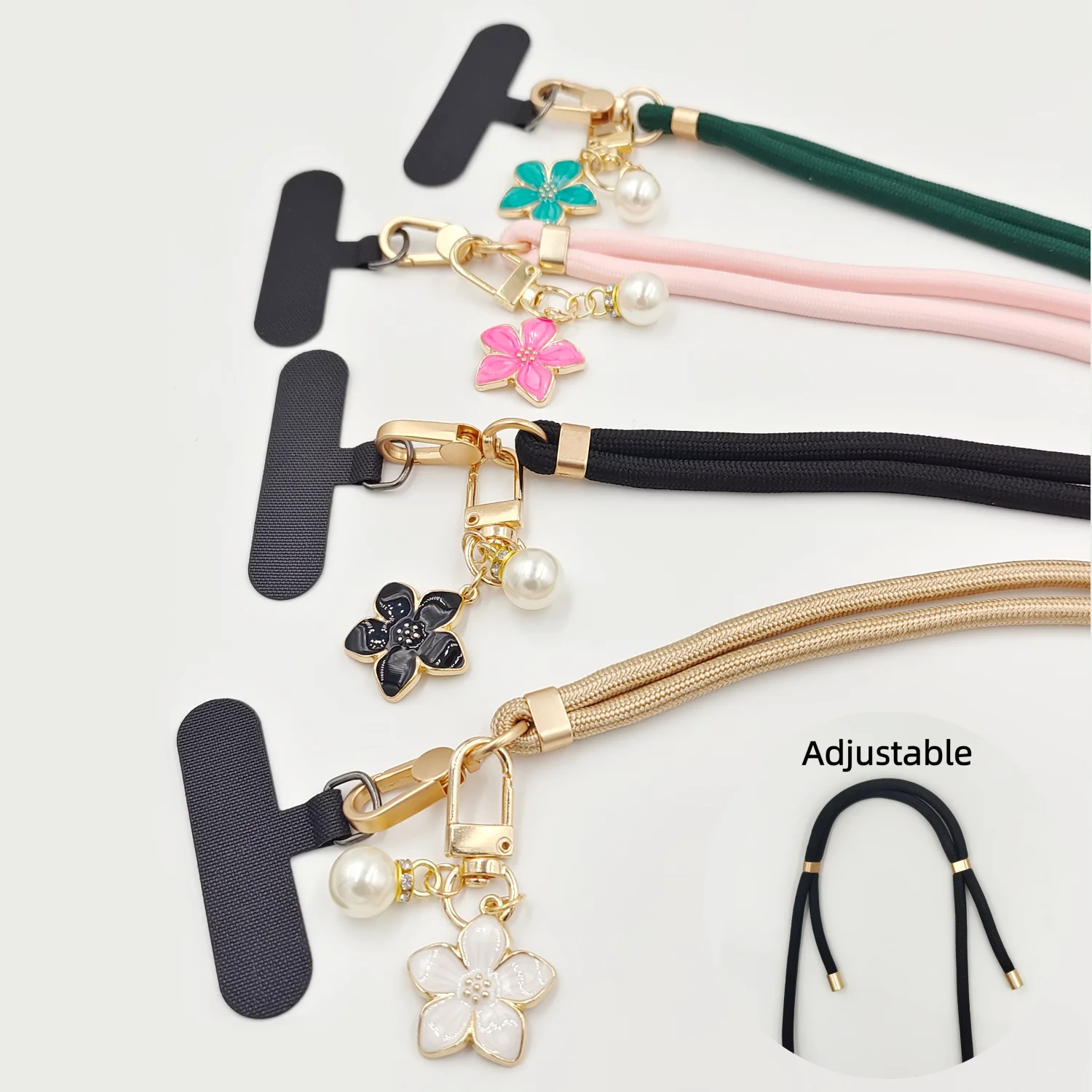 Уличный регулируемый длинный ремешок для мобильного телефона через плечо с подвеской в виде цветка и жемчуга и зажимом, регулируемый ремешок для телефона с защитой от потери
Уличный регулируемый длинный ремешок для мобильного телефона через плечо с подвеской в виде цветка и жемчуга и зажимом, регулируемый ремешок для телефона с защитой от потери