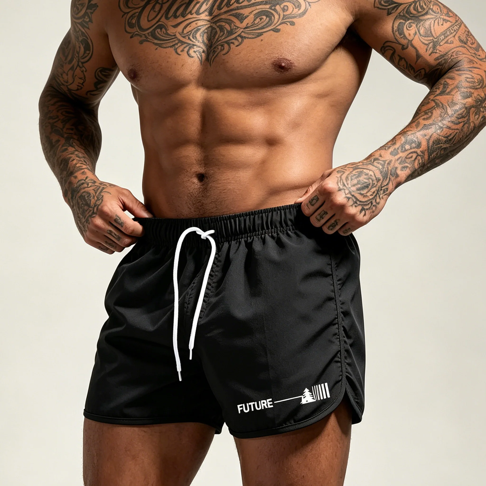 Men's beach pants, casual quick-drying shorts Elastic Drawstring Swim Trunks Gym Running Printed Sports Board Shorts-T64
Men's beach pants, casual quick-drying shorts Elastic Drawstring Swim Trunks Gym Running Printed Sports Board Shorts-T64