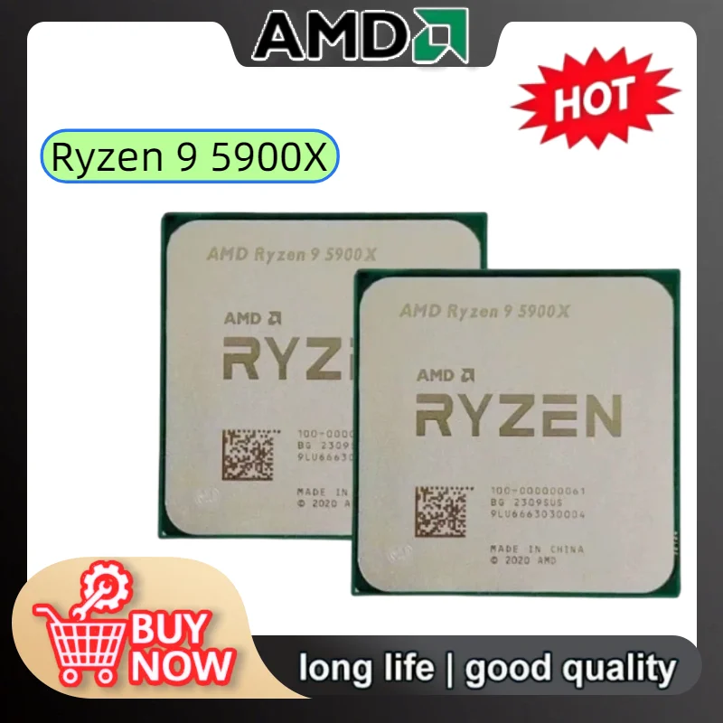AMD Ryzen 9 5900X R9 5900X 3.7GHz--4.8GHz 12-Core 24-Thread CPU Processor 7NM L2=6MB L3=64M Socket AM4 Hot Sale
AMD Ryzen 9 5900X R9 5900X 3.7GHz--4.8GHz 12-Core 24-Thread CPU Processor 7NM L2=6MB L3=64M Socket AM4 Hot Sale