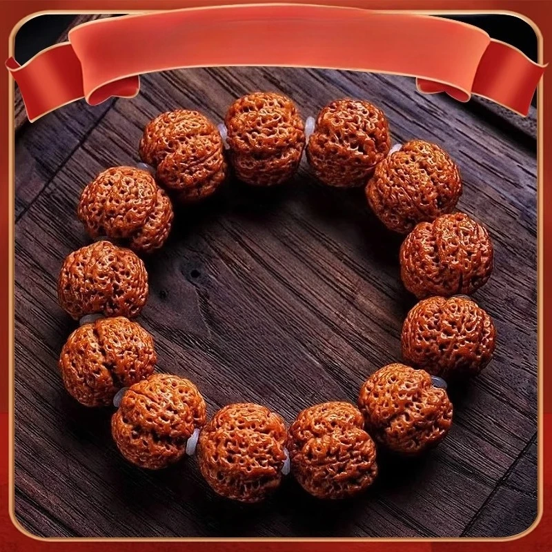 Five-star Dragon Pattern Big King Kong Bodhi Bracelet Men's Full Meat Seed Original Seed Walnut Plate Playing Buddha Beads
Five-star Dragon Pattern Big King Kong Bodhi Bracelet Men's Full Meat Seed Original Seed Walnut Plate Playing Buddha Beads