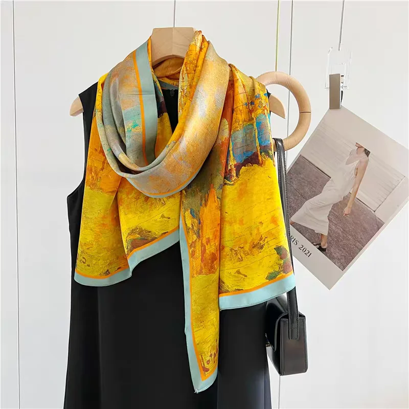 100% Mulberry Silk Long Scarf for Women Oblong Shawls for Headscarf Neck- Oblong Hair Wraps Gift Packed Orange Landscape Print
100% Mulberry Silk Long Scarf for Women Oblong Shawls for Headscarf Neck- Oblong Hair Wraps Gift Packed Orange Landscape Print