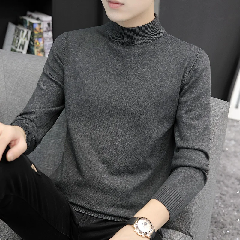 Anti-Ball Men's f High Ne Knitwear Spring Autumn New Sle Pure Color Trendy Sweater Core Spun Yarn Knitted irt
Anti-Ball Men's f High Ne Knitwear Spring Autumn New Sle Pure Color Trendy Sweater Core Spun Yarn Knitted irt