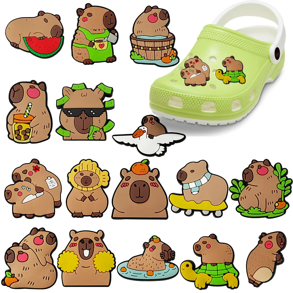 MINISOHot 16-100pcs Capybara Charms Garden Shoe Accessories Buckle Fit Clogs Decaration Sandals Decorate Men Women Gift
MINISOHot 16-100pcs Capybara Charms Garden Shoe Accessories Buckle Fit Clogs Decaration Sandals Decorate Men Women Gift