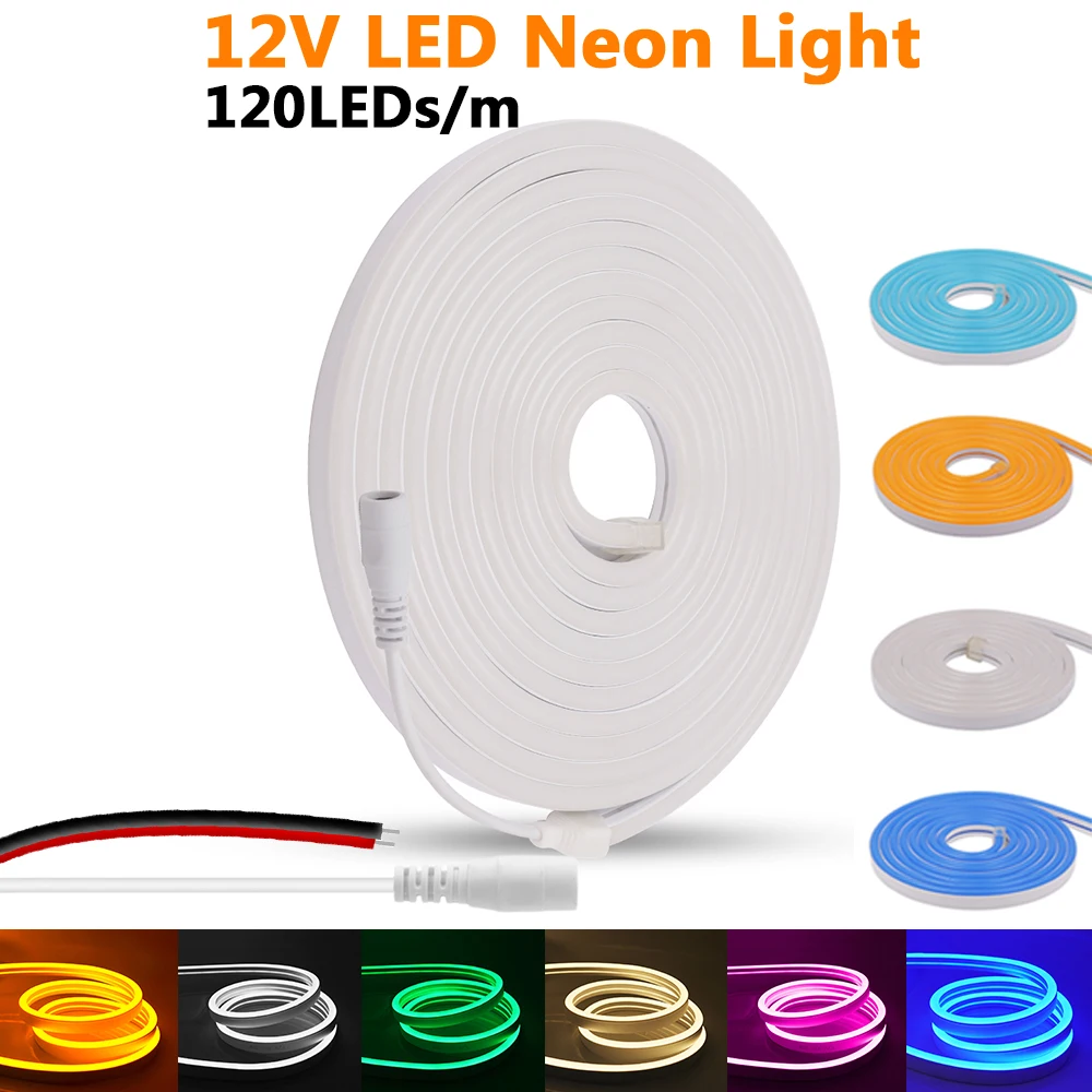 IP67 Waterproof 2835 Neon LED Strip Light 12V 0.5m 10m 50m 100m With 2PIN Wire DC Plug 120LED/m Warm White Flex Tape Decor Light
IP67 Waterproof 2835 Neon LED Strip Light 12V 0.5m 10m 50m 100m With 2PIN Wire DC Plug 120LED/m Warm White Flex Tape Decor Light