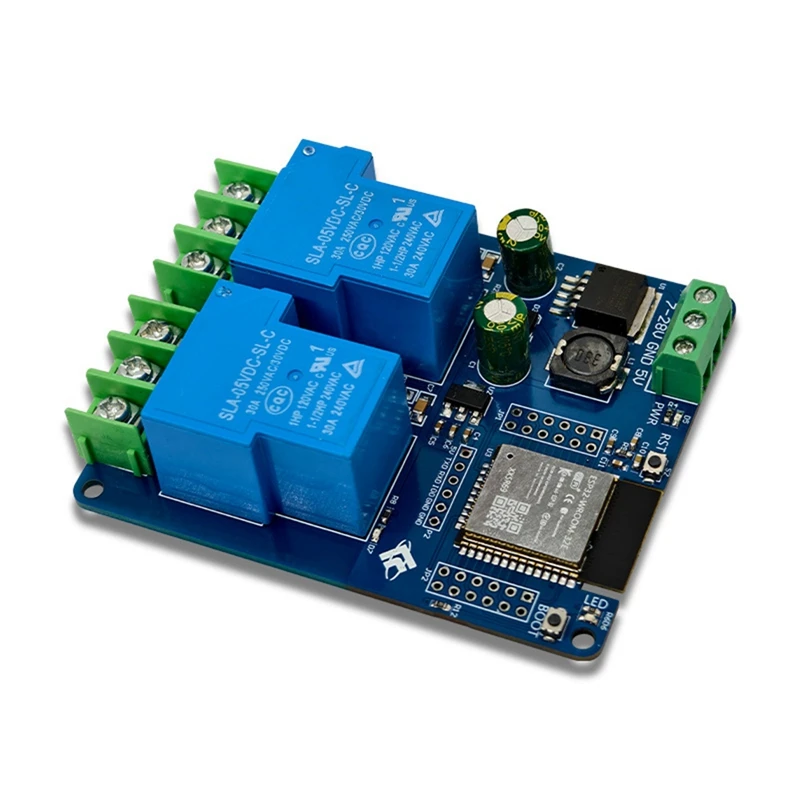 2-канальный модуль реле WIFI 30A ESP32-WROOM-32E, модуль макетной платы для умного дома, беспроводное управление DC7-28/5V
2-канальный модуль реле WIFI 30A ESP32-WROOM-32E, модуль макетной платы для умного дома, беспроводное управление DC7-28/5V