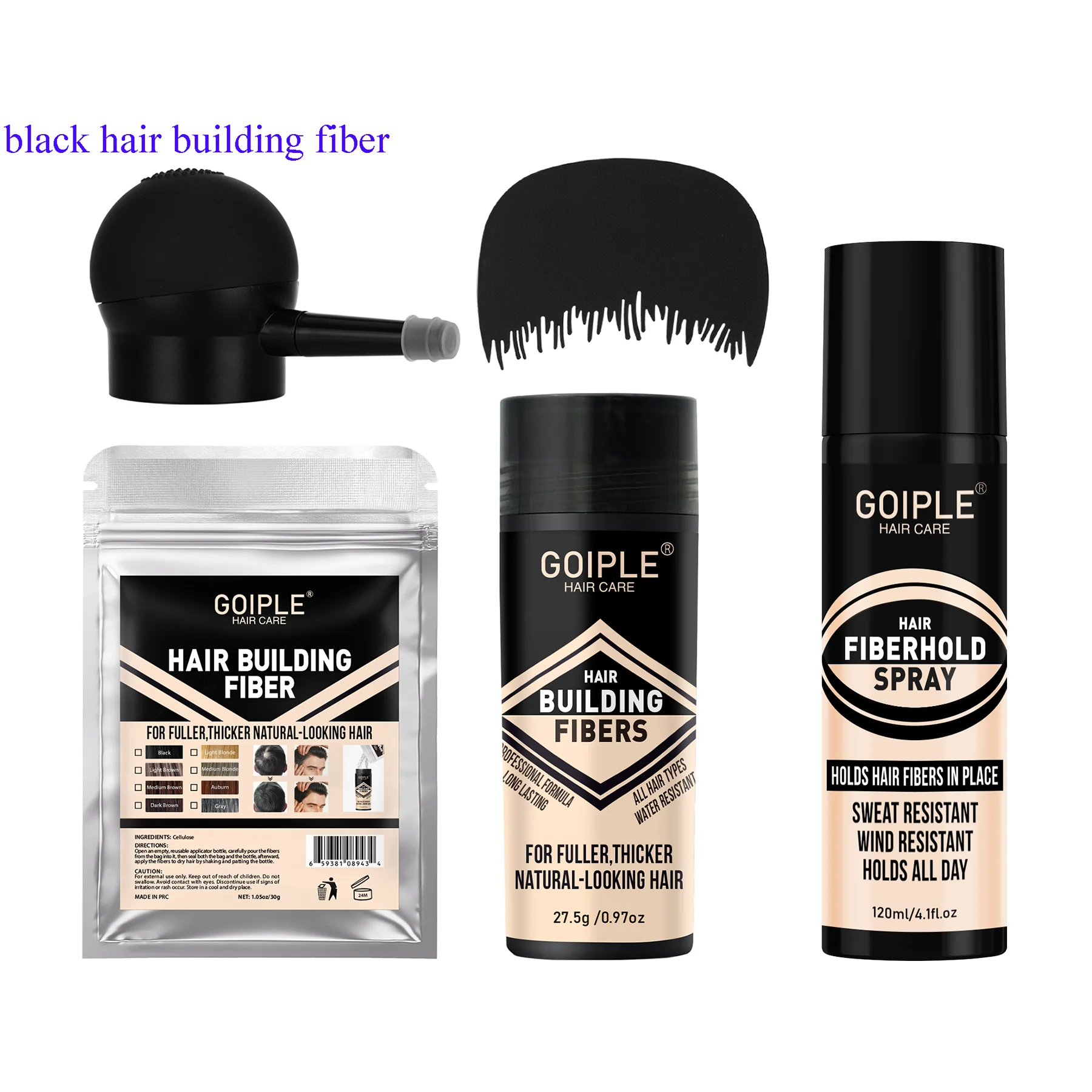 GOIPLE Hair Building Fiber Instant Volumizing Hair Natural Look Hair Fiber Applicator Easy to Use Precision Coverage
GOIPLE Hair Building Fiber Instant Volumizing Hair Natural Look Hair Fiber Applicator Easy to Use Precision Coverage