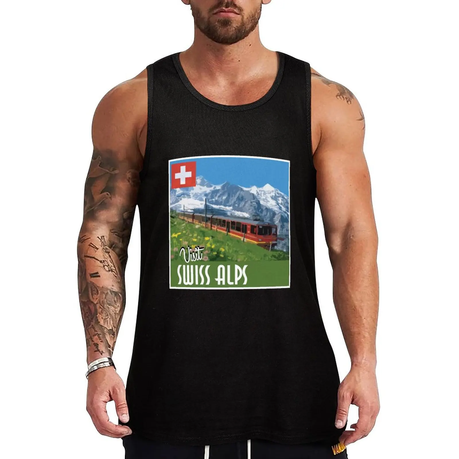 Vintage Travel Poster Swiss Alps Tank Top sleeveless tshirts for men Muscle fit Men's summer vest Man summer clothes
Vintage Travel Poster Swiss Alps Tank Top sleeveless tshirts for men Muscle fit Men's summer vest Man summer clothes