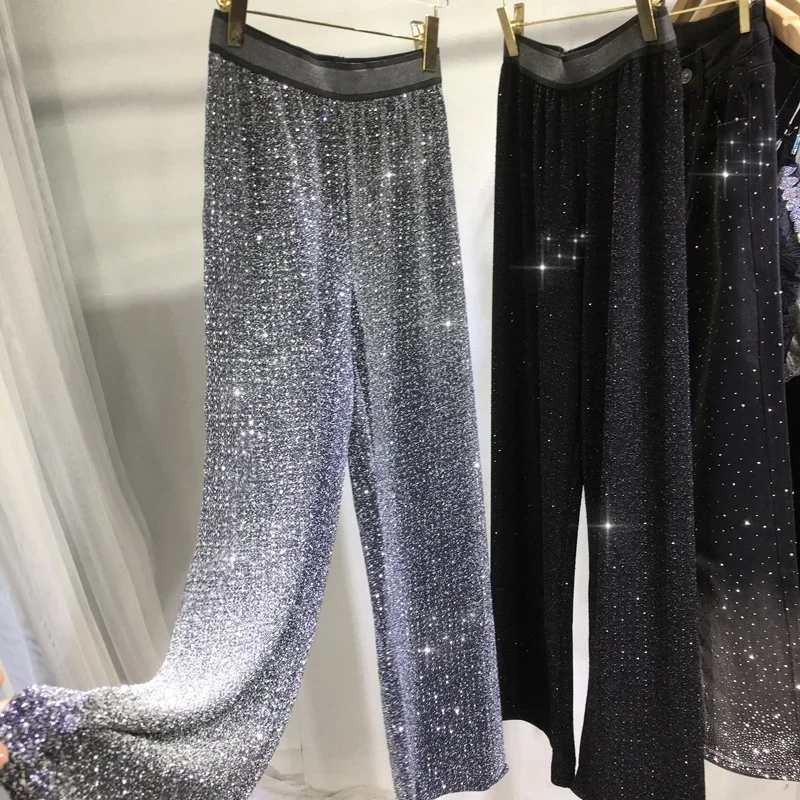 Autumn New Korea Fashion Hot Drilling Wide-Leg Pants High Waist Slimming Casual Draping Mopping Pants Straight Pants Women
Autumn New Korea Fashion Hot Drilling Wide-Leg Pants High Waist Slimming Casual Draping Mopping Pants Straight Pants Women