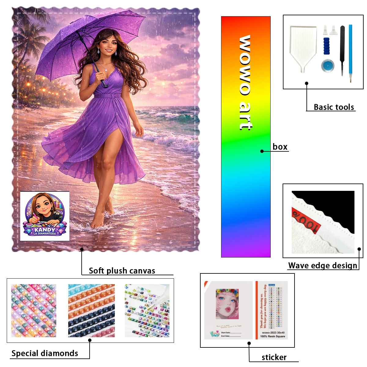【KANDY_ Diamond Art】The girl in a purple dress holding an um diamond paintings AB Rhinestone FD Rhinestone Perfect Resin Diamond
【KANDY_ Diamond Art】The girl in a purple dress holding an um diamond paintings AB Rhinestone FD Rhinestone Perfect Resin Diamond