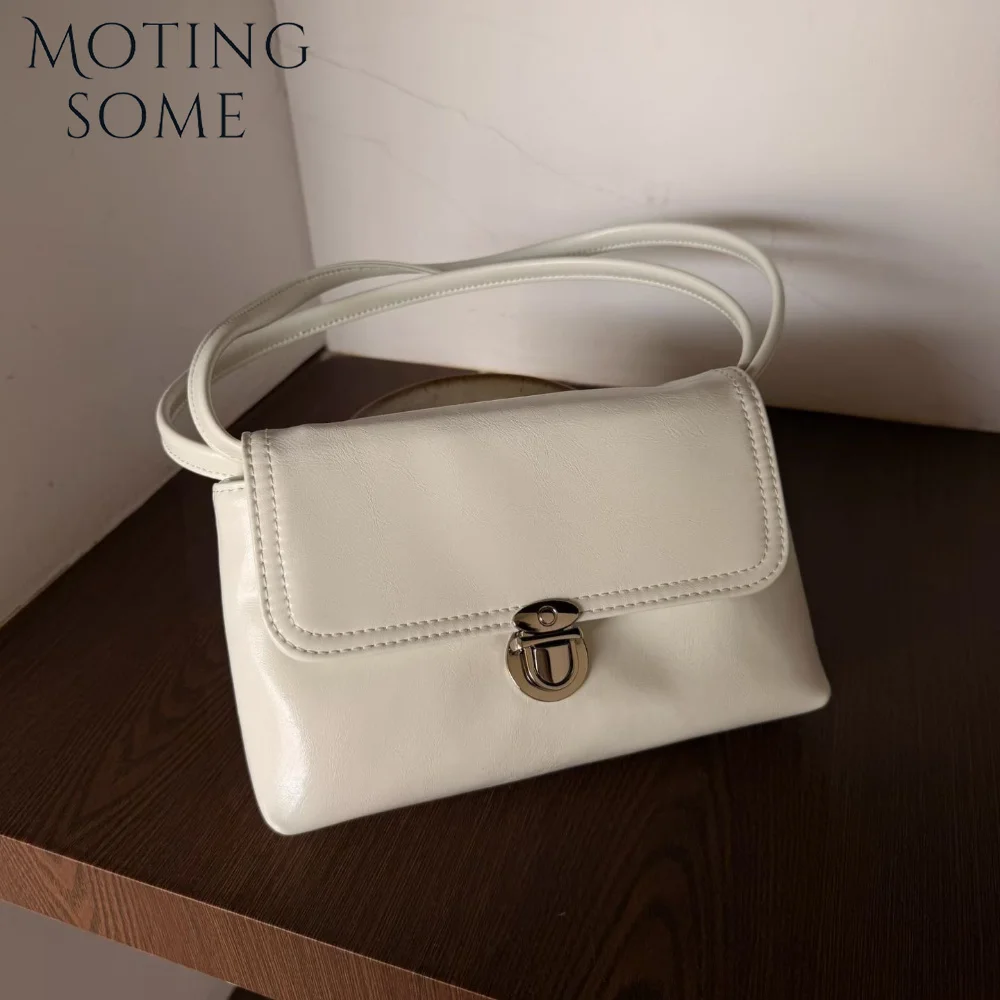 MOTINGSOME Retro Shoulder Bag Oil Wax Cowhide Material Woman Satchel Vintage Messenger Bags 2026 White Small Square Lock Handbag
MOTINGSOME Retro Shoulder Bag Oil Wax Cowhide Material Woman Satchel Vintage Messenger Bags 2026 White Small Square Lock Handbag
