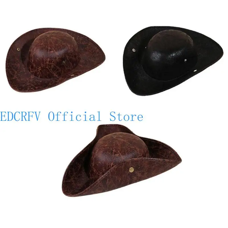 652F Adult Pirate Hat Colonial Tricorn Hat Steampunk Pirate Hat Funny Party Hat Historical Colonial Hat for Halloween
652F Adult Pirate Hat Colonial Tricorn Hat Steampunk Pirate Hat Funny Party Hat Historical Colonial Hat for Halloween