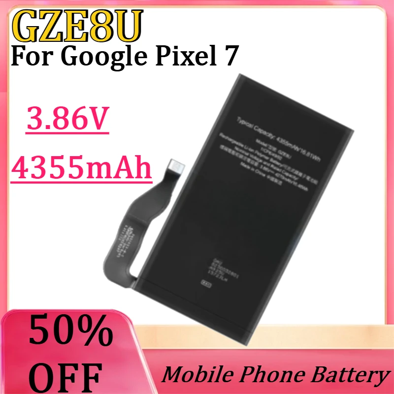 New GZE8U 4355mAh 3.86V High Quality Replaceable Battery for Google Pixel 7 Mobile Phone Batteries GZE8U
New GZE8U 4355mAh 3.86V High Quality Replaceable Battery for Google Pixel 7 Mobile Phone Batteries GZE8U