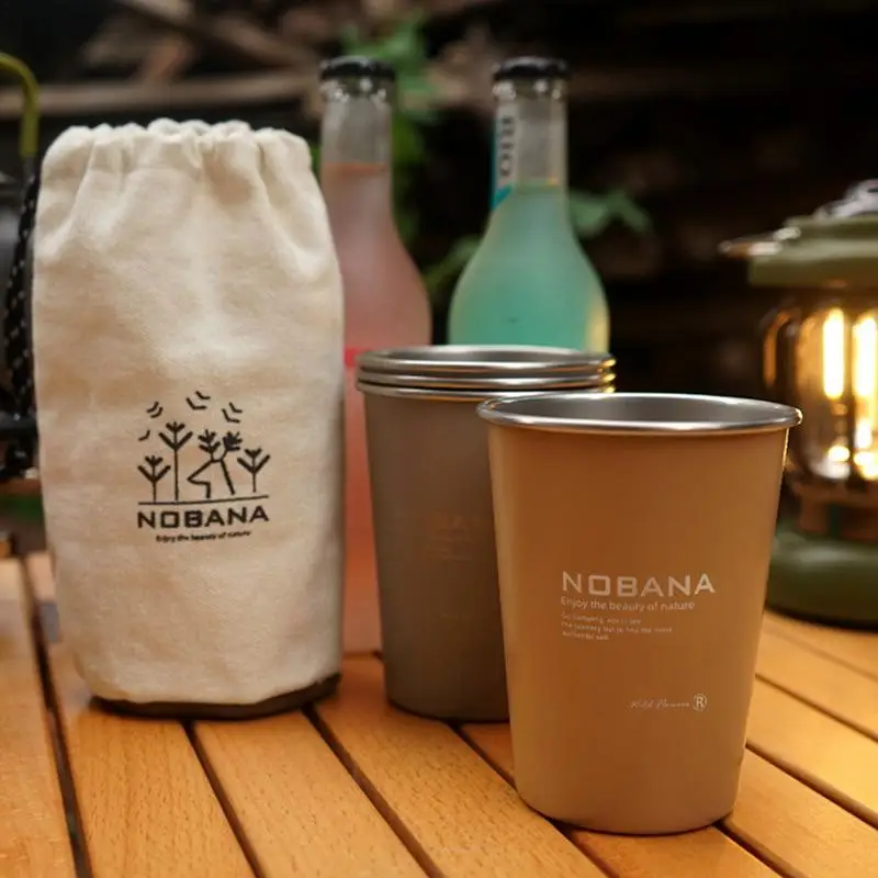 4PCS Stainless Steel Camping Mug Outdoor Travel Water Mug Portable Drinking Cup with Carry Bag Portable
4PCS Stainless Steel Camping Mug Outdoor Travel Water Mug Portable Drinking Cup with Carry Bag Portable