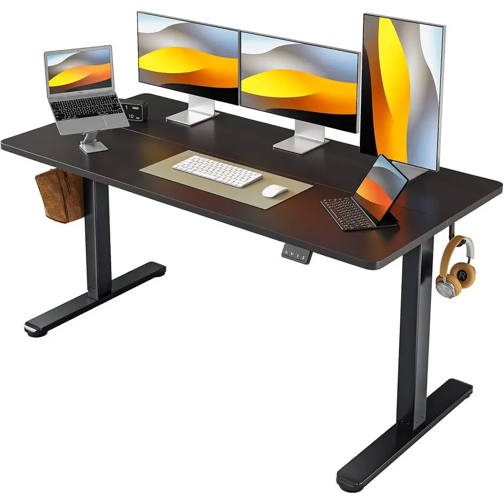 Adjustable Height Electric Desk, 55 x 24, Black, Sit-Stand Desk with Memory Presets for Home & Office
Adjustable Height Electric Desk, 55 x 24, Black, Sit-Stand Desk with Memory Presets for Home & Office