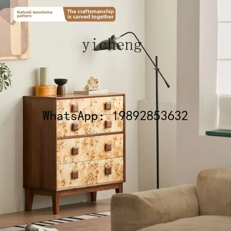 BB Furniture Black Walnut Retro Bucket Cabinet Living Room Bedroom Locker
BB Furniture Black Walnut Retro Bucket Cabinet Living Room Bedroom Locker