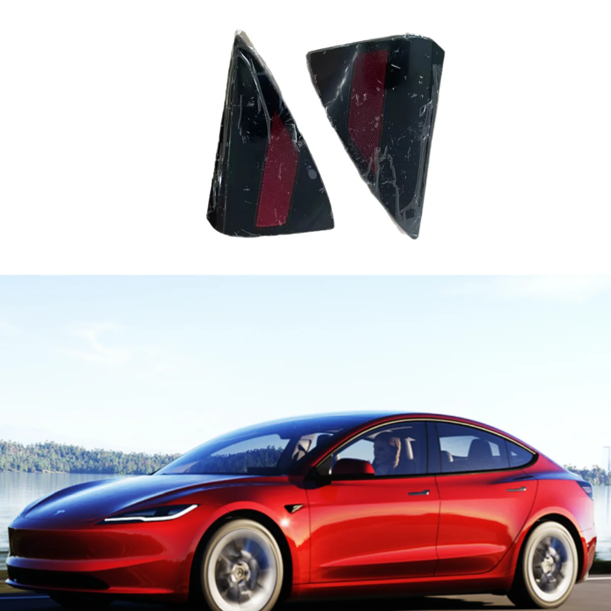 Треугольная светоотражающая отделка правого заднего фонаря Tesla Model 3 2024 Highland
Треугольная светоотражающая отделка правого заднего фонаря Tesla Model 3 2024 Highland