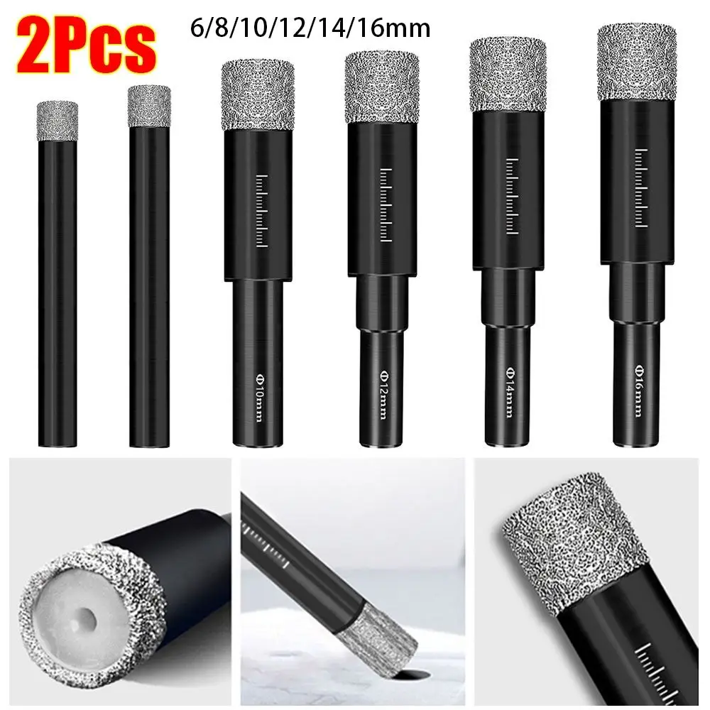 2Pcs Durable Hole Drilling Dry Drill Bits Vacuum Brazed Diamond 6/8/10/12/14/16mm Hole Opener Drilling Tool No Water Brazed Bit
2Pcs Durable Hole Drilling Dry Drill Bits Vacuum Brazed Diamond 6/8/10/12/14/16mm Hole Opener Drilling Tool No Water Brazed Bit