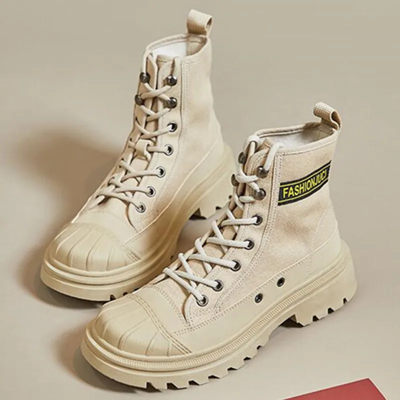 New Shoes for Women Thick-soled Boots Autumn Fashion Canvas Casual Platform Shoes Ladies Outdoor Hiking Boots 4 Colors
New Shoes for Women Thick-soled Boots Autumn Fashion Canvas Casual Platform Shoes Ladies Outdoor Hiking Boots 4 Colors
